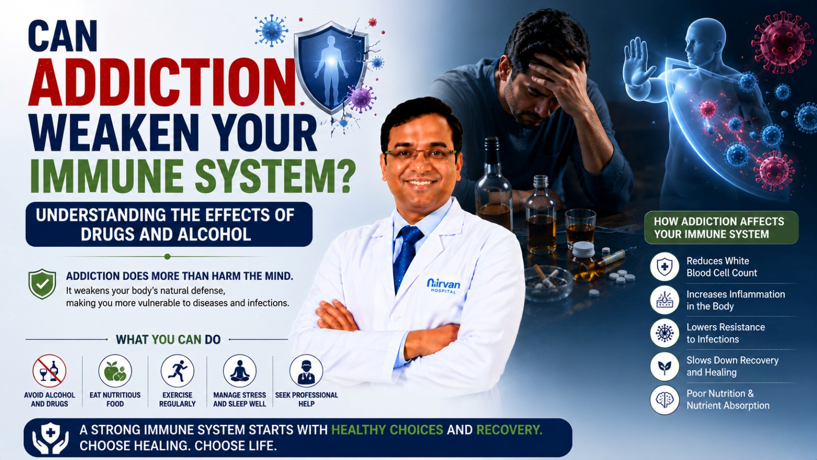Can addiction weaken your immune system